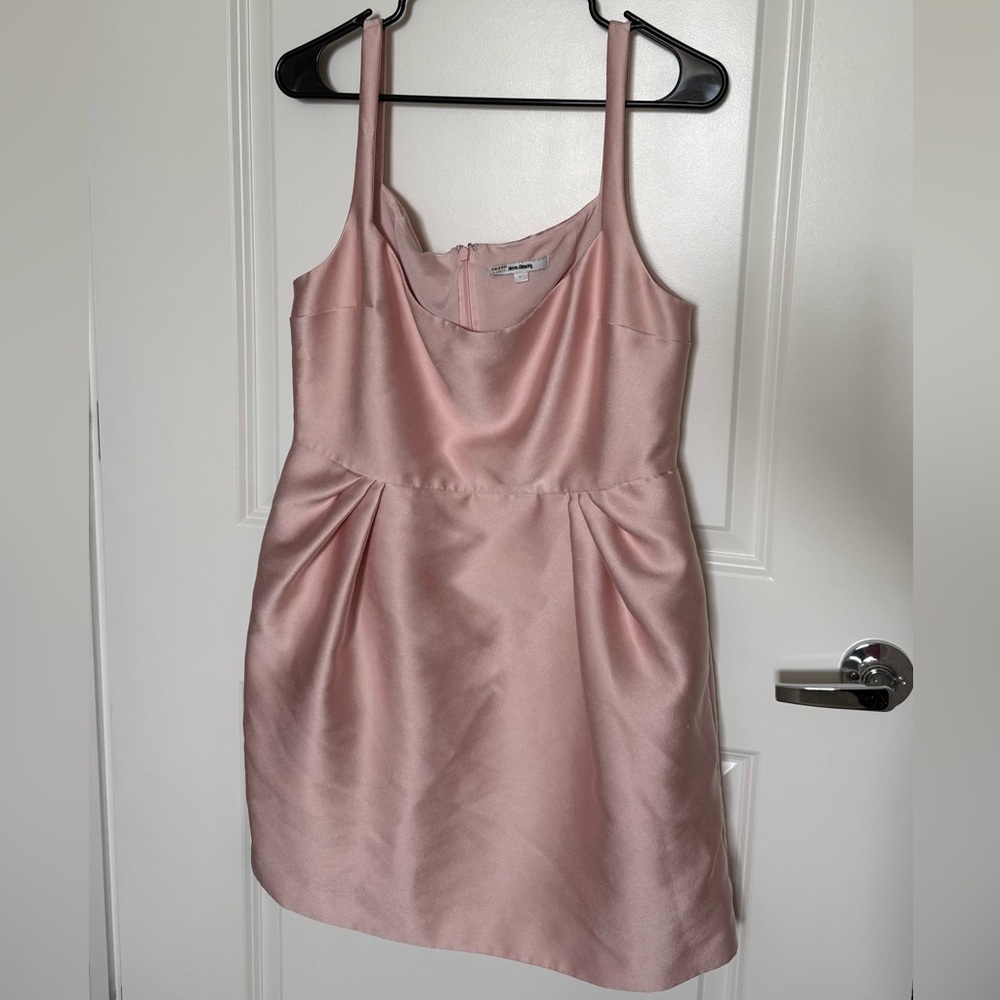 Elegant Pink Satin Dress